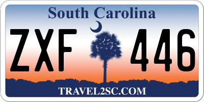 SC license plate ZXF446