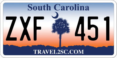 SC license plate ZXF451