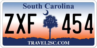 SC license plate ZXF454