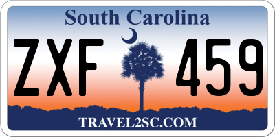 SC license plate ZXF459