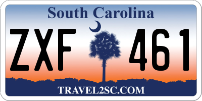 SC license plate ZXF461