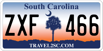 SC license plate ZXF466