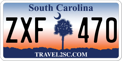 SC license plate ZXF470