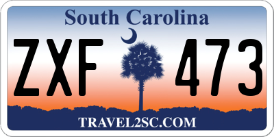 SC license plate ZXF473
