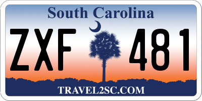 SC license plate ZXF481