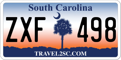 SC license plate ZXF498