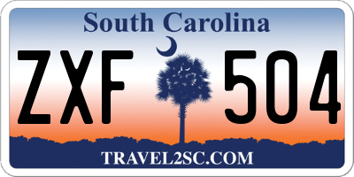 SC license plate ZXF504