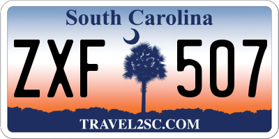 SC license plate ZXF507