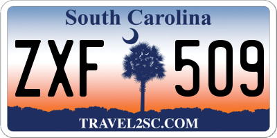 SC license plate ZXF509