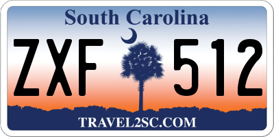 SC license plate ZXF512