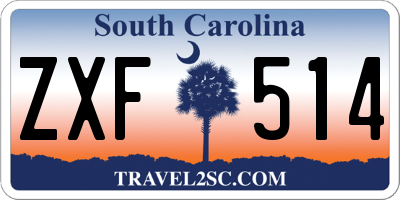 SC license plate ZXF514