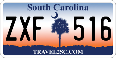 SC license plate ZXF516