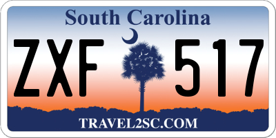 SC license plate ZXF517