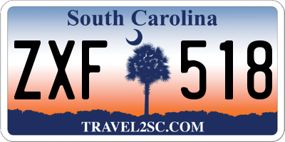 SC license plate ZXF518