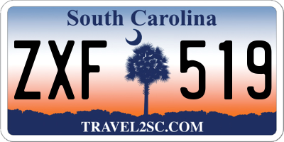 SC license plate ZXF519