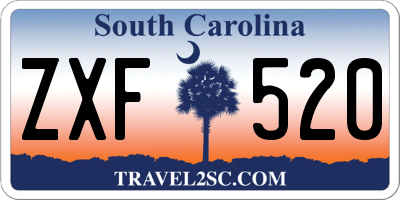 SC license plate ZXF520