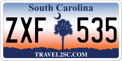 SC license plate ZXF535