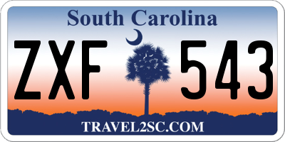 SC license plate ZXF543