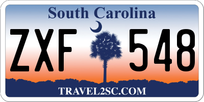 SC license plate ZXF548