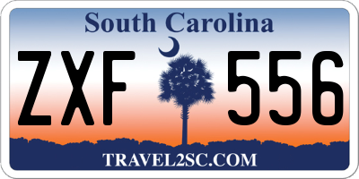 SC license plate ZXF556