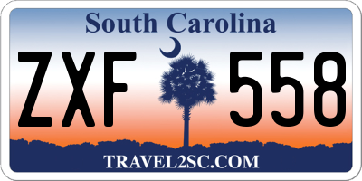 SC license plate ZXF558