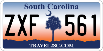 SC license plate ZXF561