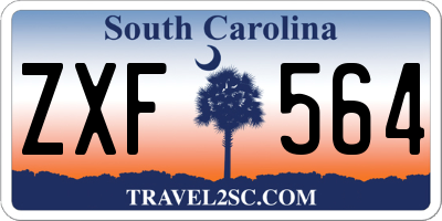 SC license plate ZXF564