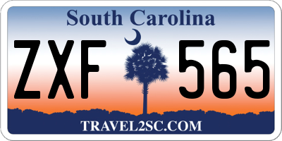 SC license plate ZXF565