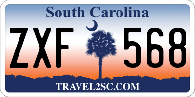 SC license plate ZXF568