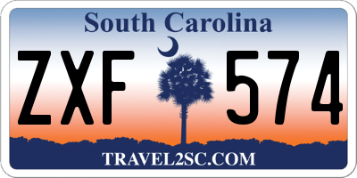 SC license plate ZXF574