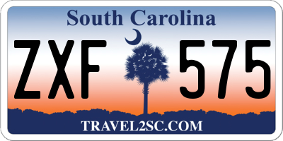 SC license plate ZXF575