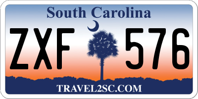 SC license plate ZXF576