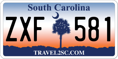 SC license plate ZXF581