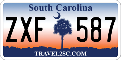 SC license plate ZXF587
