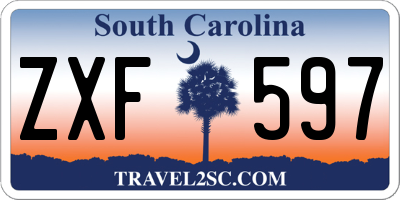 SC license plate ZXF597