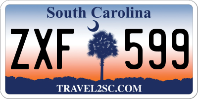 SC license plate ZXF599