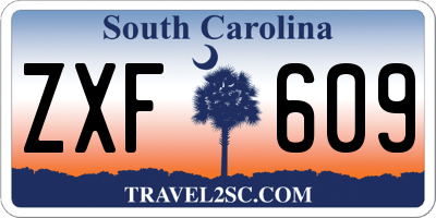 SC license plate ZXF609