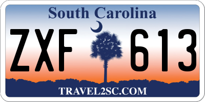 SC license plate ZXF613