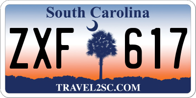 SC license plate ZXF617