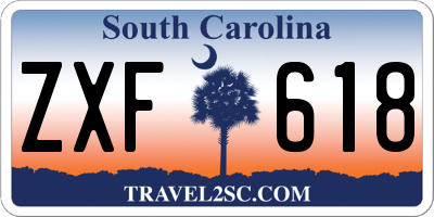SC license plate ZXF618