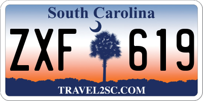 SC license plate ZXF619