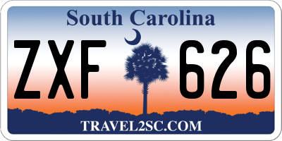SC license plate ZXF626