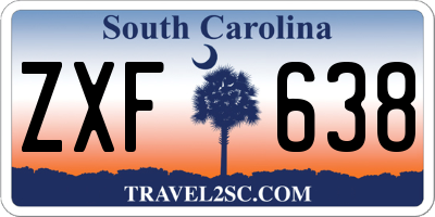 SC license plate ZXF638