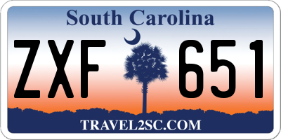 SC license plate ZXF651