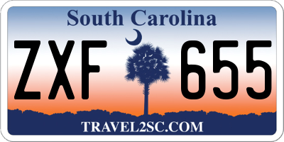 SC license plate ZXF655