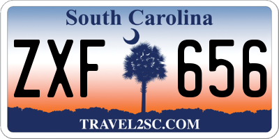 SC license plate ZXF656
