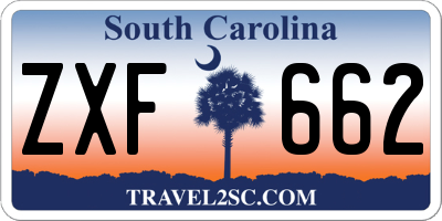 SC license plate ZXF662