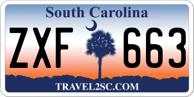 SC license plate ZXF663