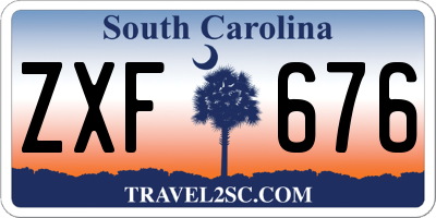 SC license plate ZXF676
