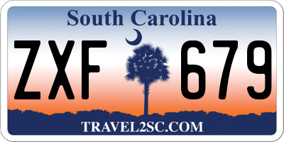 SC license plate ZXF679